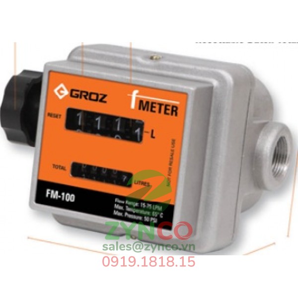 Đồng Hồ Bơm Dầu Groz FM-100