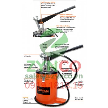 Bơm Mỡ Khí Nén Groz VGP/15