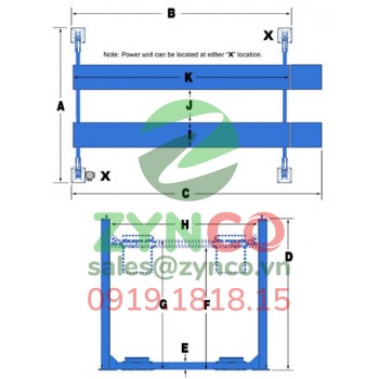 Cầu Nâng 4 Trụ BendPak HDS-27