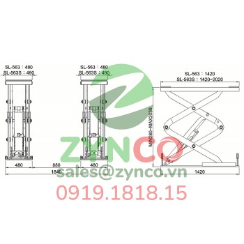 Cầu Cắt Kéo Carleo SL-563S
