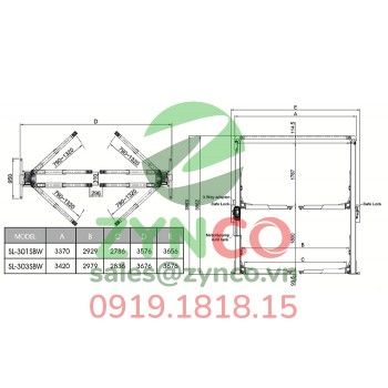 Cầu Nâng 2 Trụ CarLeo SL-303SBW