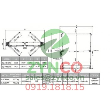 Cầu Nâng 2 Trụ CarLeo SL-303SBW