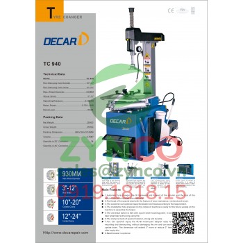 Máy Ra Vào Lốp Decar TC940
