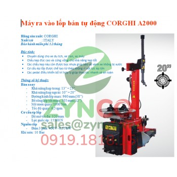 Máy Ra Vào Lốp Corghi A2000